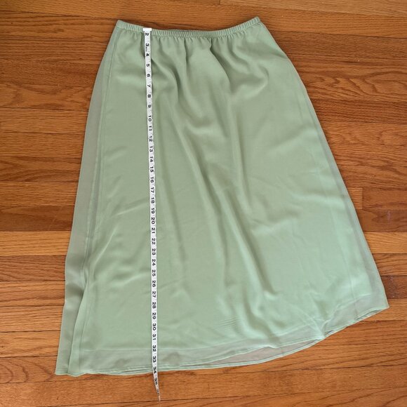 New! Luscious green tea-length skirt with chiffon overlay from A New Day, size M - Picture 8 of 9
